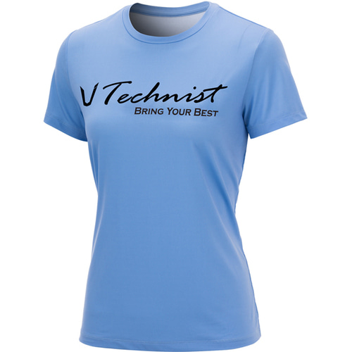 테크니스트 티셔츠 배드민턴 상의 반팔티 기획 블루 WTT-K28618 BL 여성 배드민턴복