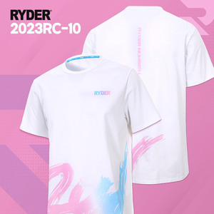 라이더 티셔츠 배드민턴 상의 반팔티 코튼라이크 오버핏 화이트 핑크 블루 2023RC-10 남성 여성